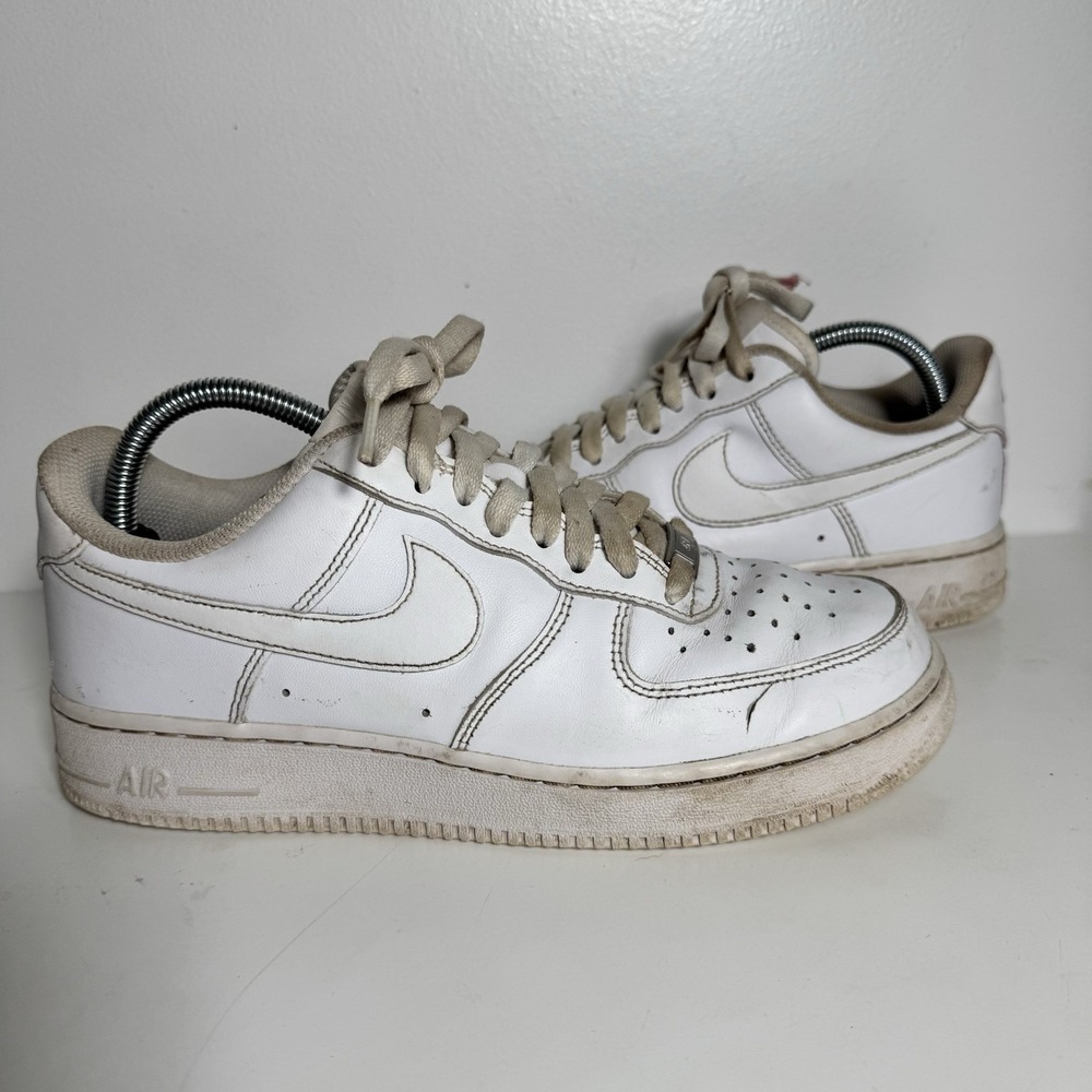 Nike Air Force 1 Low White Leather Sneakers Men Size 7.5 Outdoorsy